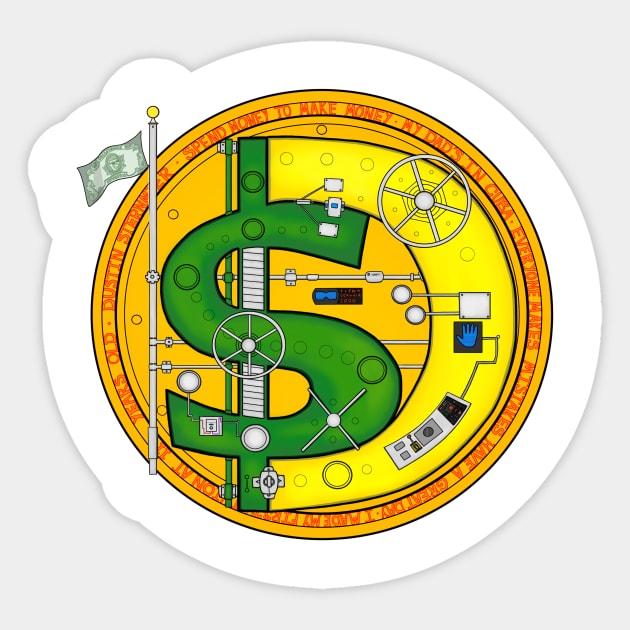 Sternmyer’s Money Vault (Single Sided) Sticker by Dustin Sternmyer